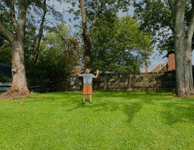 Bryce in his new backyard